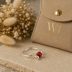 Eleganter 925 Sterling Silber Piercing Ring mit rotem Stein – vielseitig für Nase, Ohr & Lippe