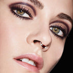 Eleganter 925 Sterling Silber Piercing Ring mit rotem Stein – vielseitig für Nase, Ohr & Lippe