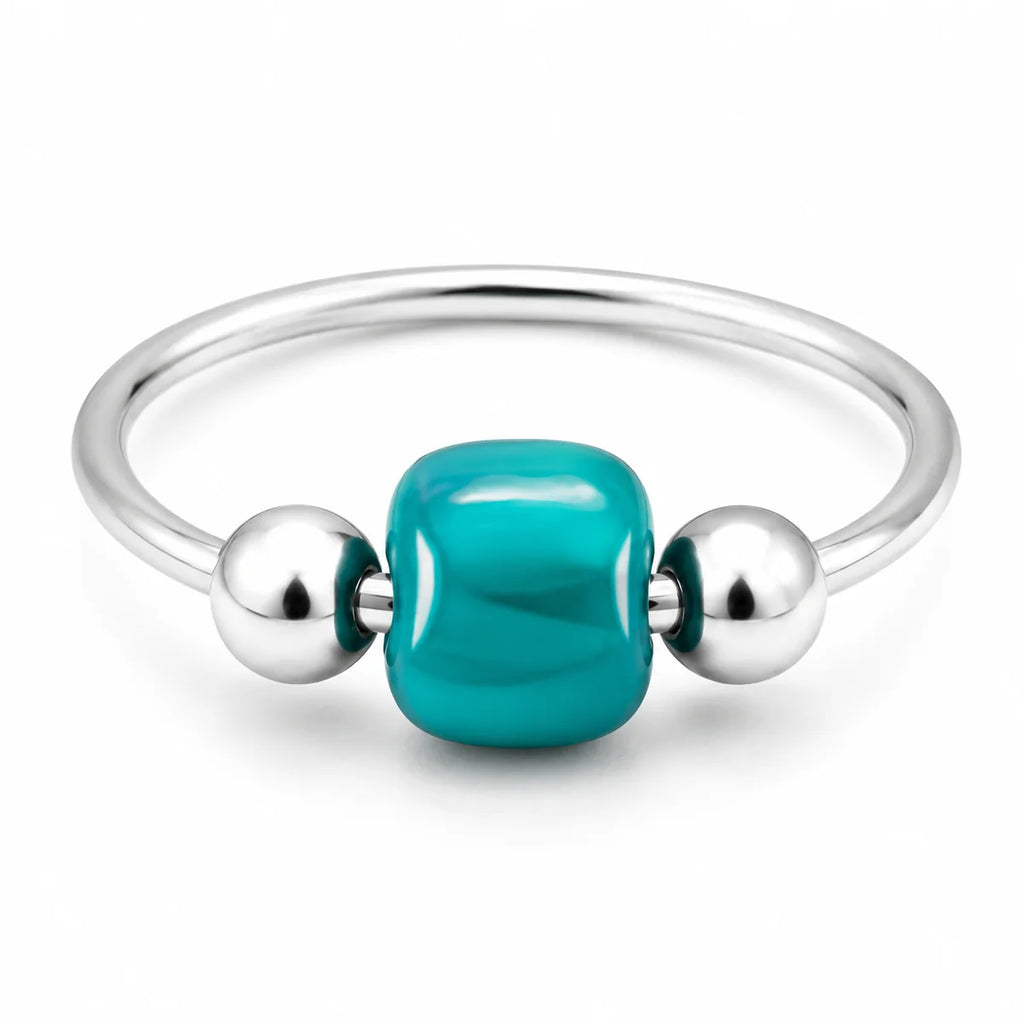 Eleganter Piercing-Ring aus 925 Sterling Silber mit Türkis – Nasen-, Ohr- & Lippenring