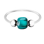 Eleganter Piercing-Ring aus 925 Sterling Silber mit Türkis – Nasen-, Ohr- & Lippenring