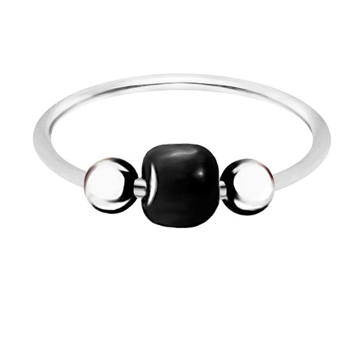 925 Sterling Silber Piercing Ring mit schwarzem Edelstein – Nasen-, Lippen- & Ohrschmuck mit Stil
