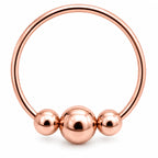 Piercing-Ring 925 Silber vergoldet – für Nase, Lippe & Ohr