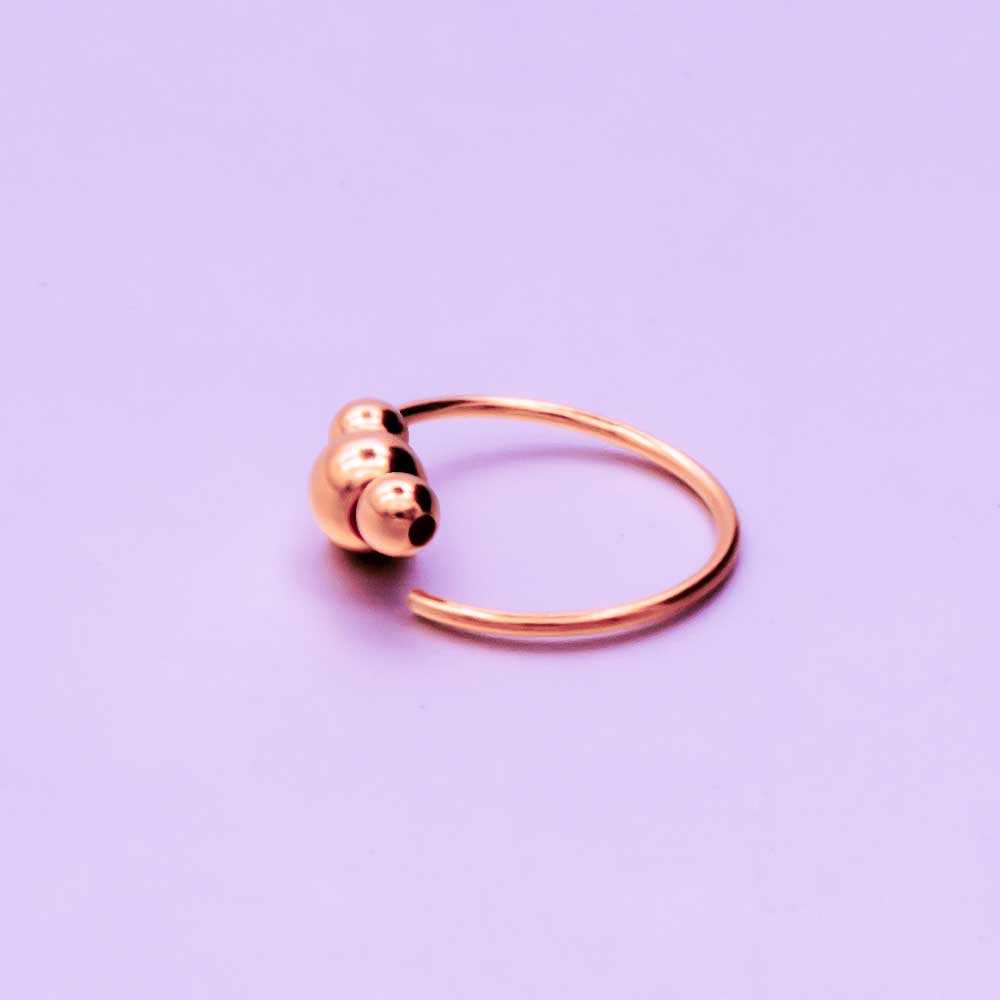 Eleganter Piercing-Ring 925 Sterling Silber vergoldet – für Nase, Lippe & Ohr
