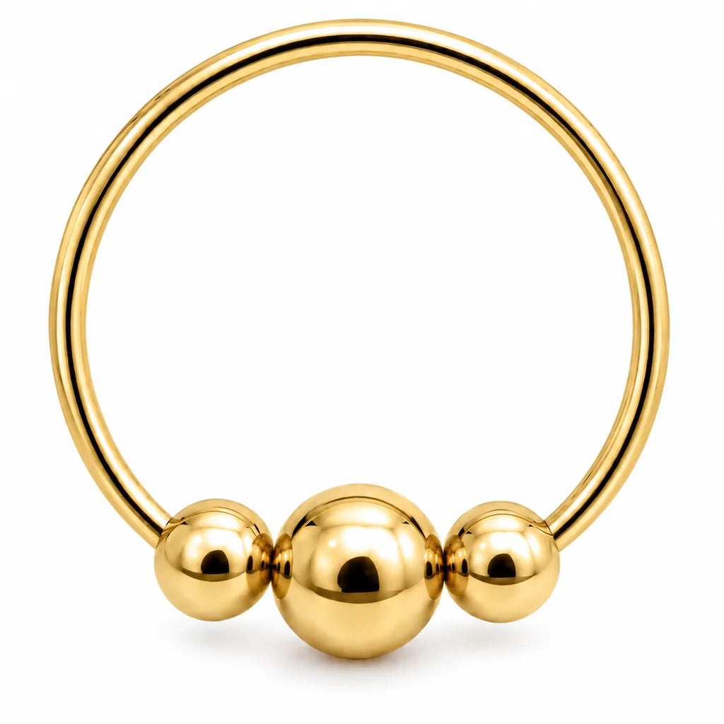 Piercing-Ring 925 Silber vergoldet – für Nase, Lippe & Ohr