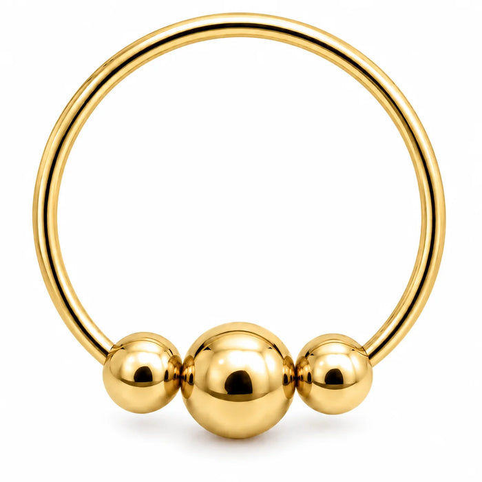 Piercing-Ring 925 Silber vergoldet – für Nase, Lippe & Ohr