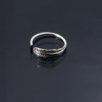 Feiner Feder-Piercingring aus 925 Sterling Silber – eleganter Ohr- & Nasenschmuck