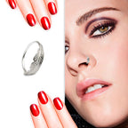 Feiner Feder-Piercingring aus 925 Sterling Silber – eleganter Ohr- & Nasenschmuck