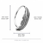 Feiner Feder-Piercingring aus 925 Sterling Silber – eleganter Ohr- & Nasenschmuck