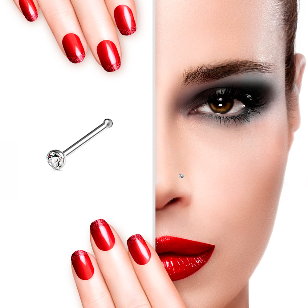 925 Sterling Silber Piercing Stecker mit Zirkonia – Edler Nasen-, Lippen- & Ohrschmuck für Damen