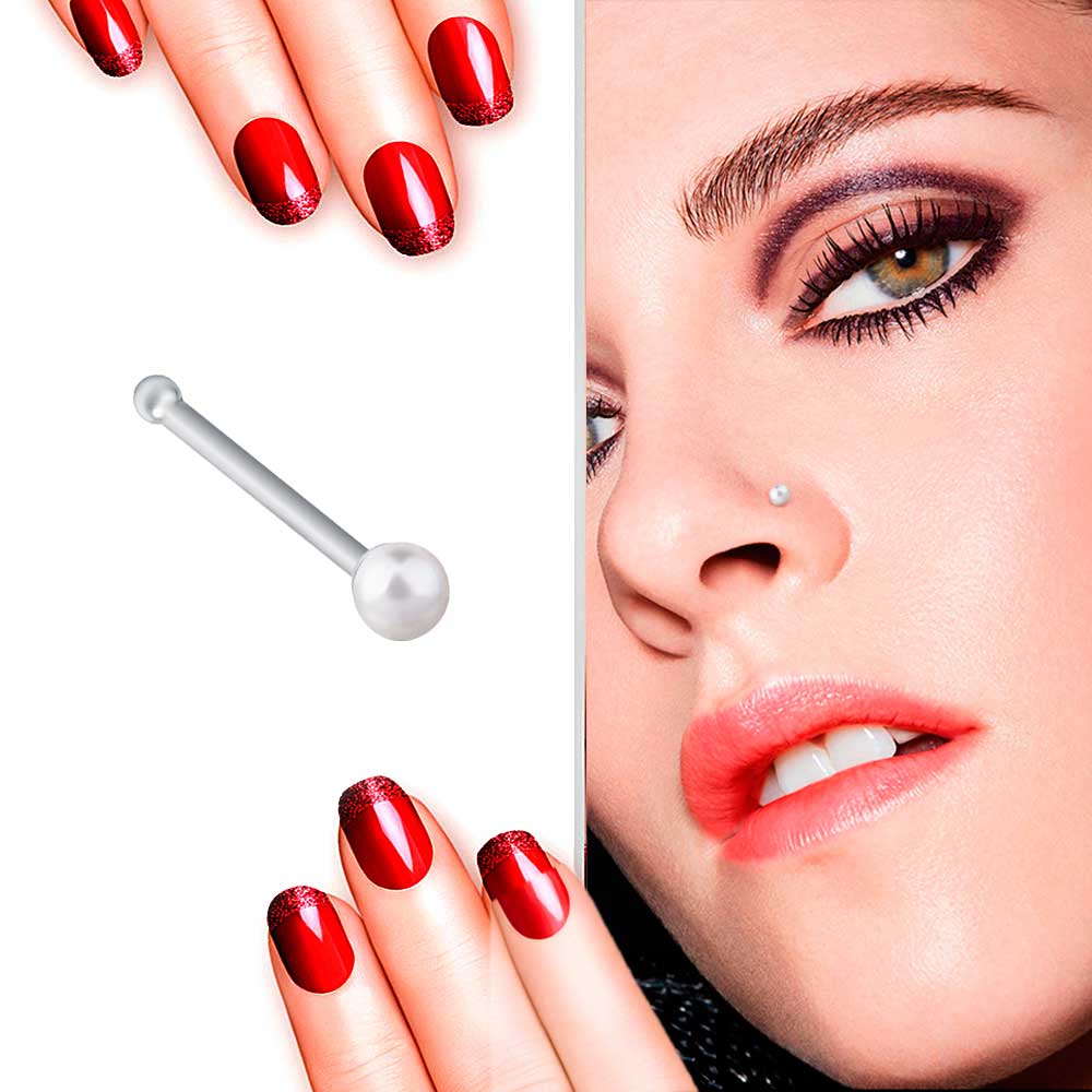 Eleganter 925 Sterling Silber Piercing-Stecker mit weißer Süßwasserperle – Handgefertigter Schmuck