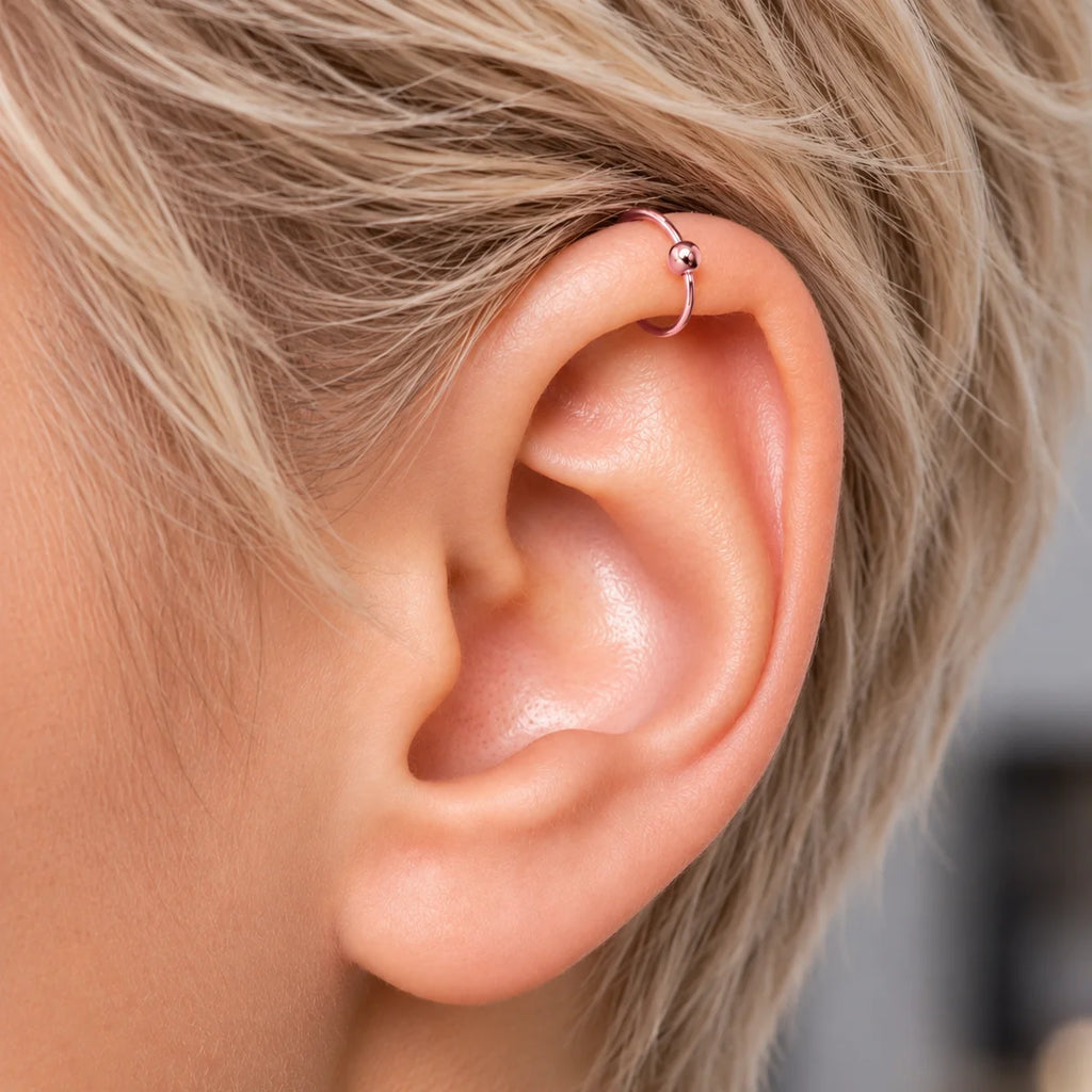 Eleganter Piercing-Ring 925 Sterling Silber – vielseitig als Nasen-, Ohr- oder Lippenring
