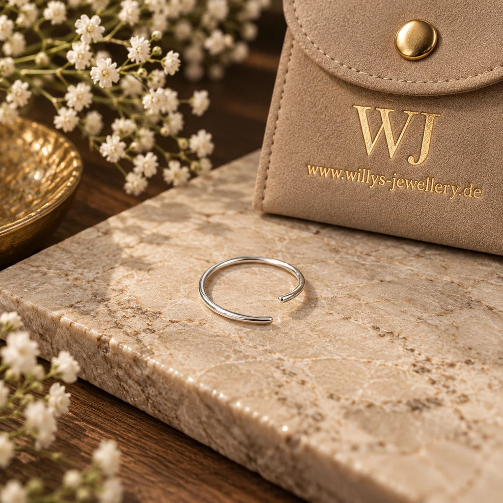 925 Sterling Silber Piercing Ring – Für Nase, Ohr & Lippe | Hautfreundlich, dünn & elegant | WILLYS JEWELLERY
