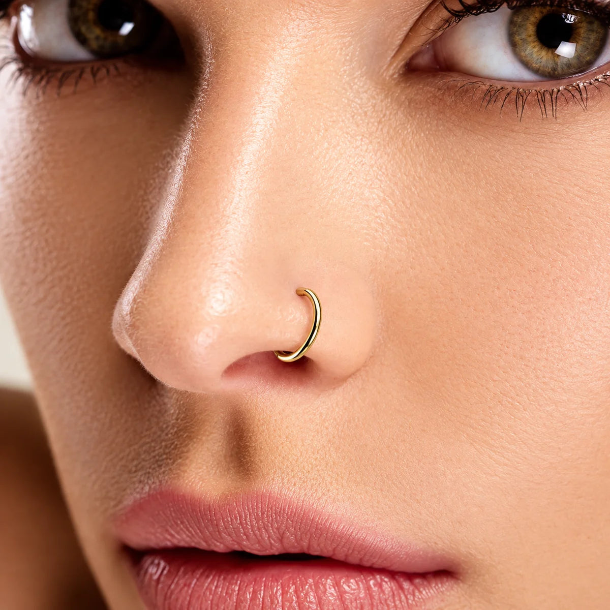 925 Sterling Silber Piercing Ring 18K vergoldet – filigran, wasserfest & vielseitig für Nase, Lippe | WILLYS JEWELLERY