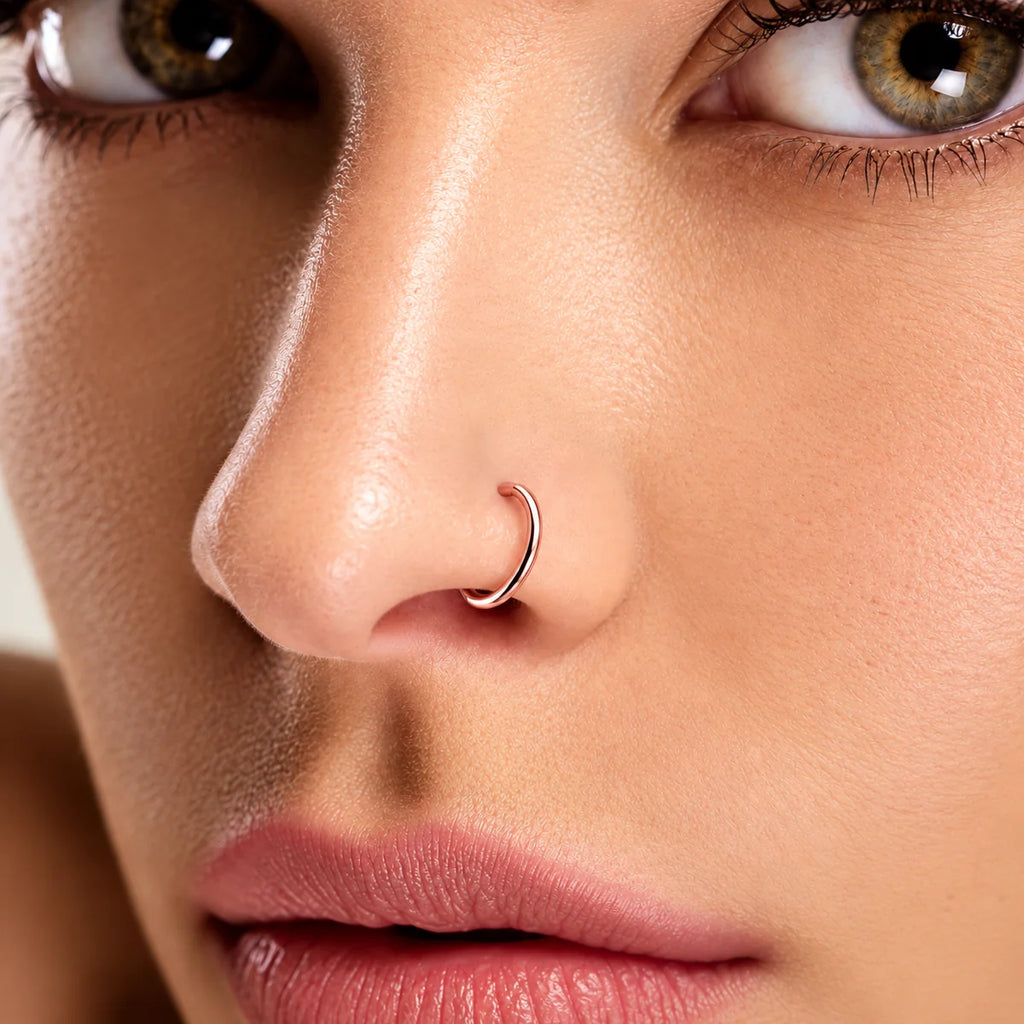 Eleganter Piercing-Ring 925 Sterling Silber – 18K Vergoldet, Dünn, Flexibel & Hautfreundlich | WILLYS JEWELLERY