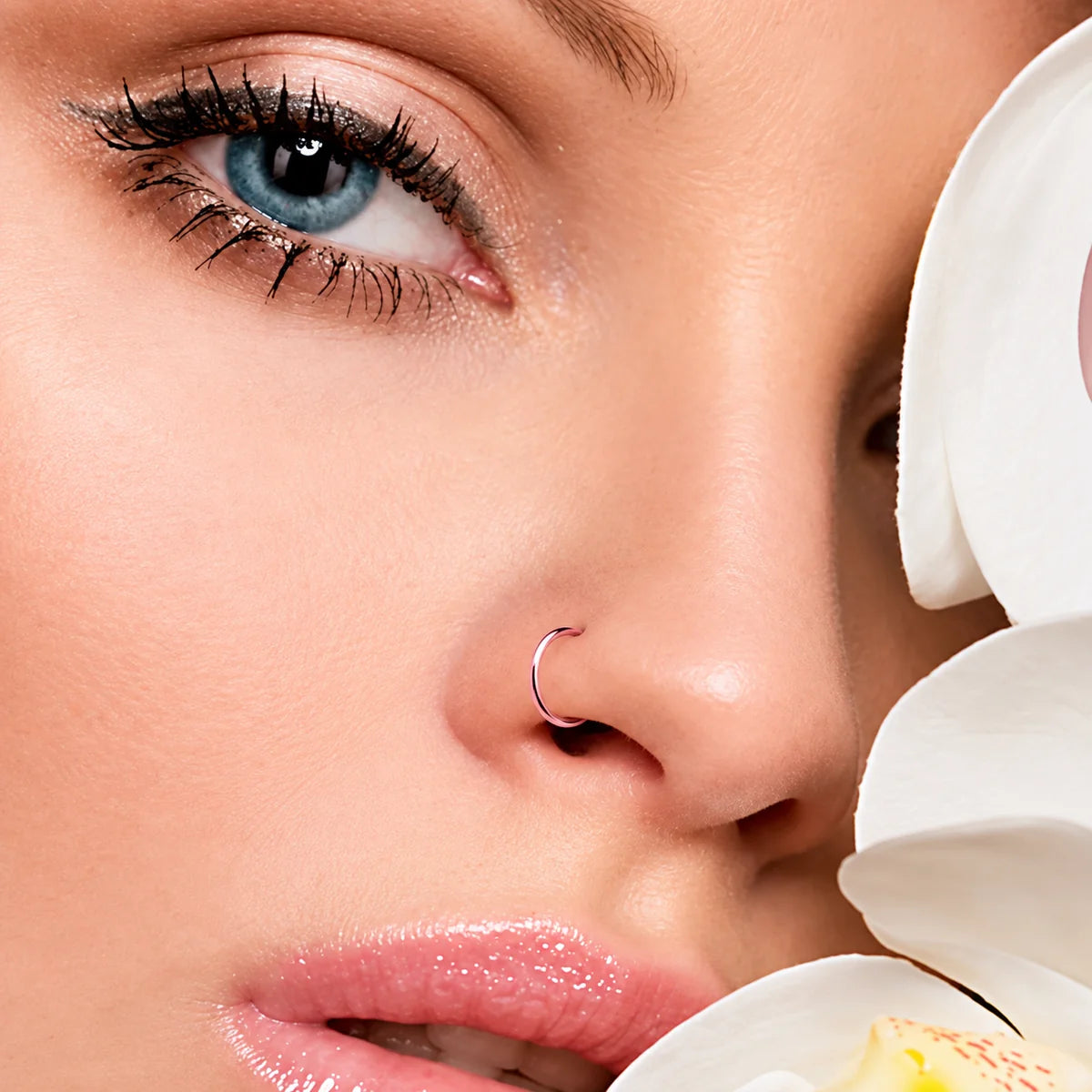 Eleganter Piercing-Ring 925 Sterling Silber – Dünner Hoop für Ohr, Nase & Lippe mit Tunnelverschluss | WILLYS JEWELLERY