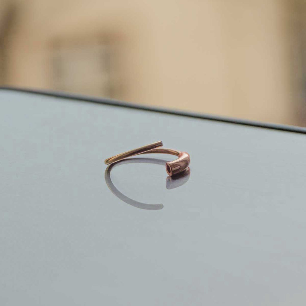Eleganter Piercing-Ring 925 Sterling Silber – Dünner Hoop für Ohr, Nase & Lippe mit Tunnelverschluss | WILLYS JEWELLERY