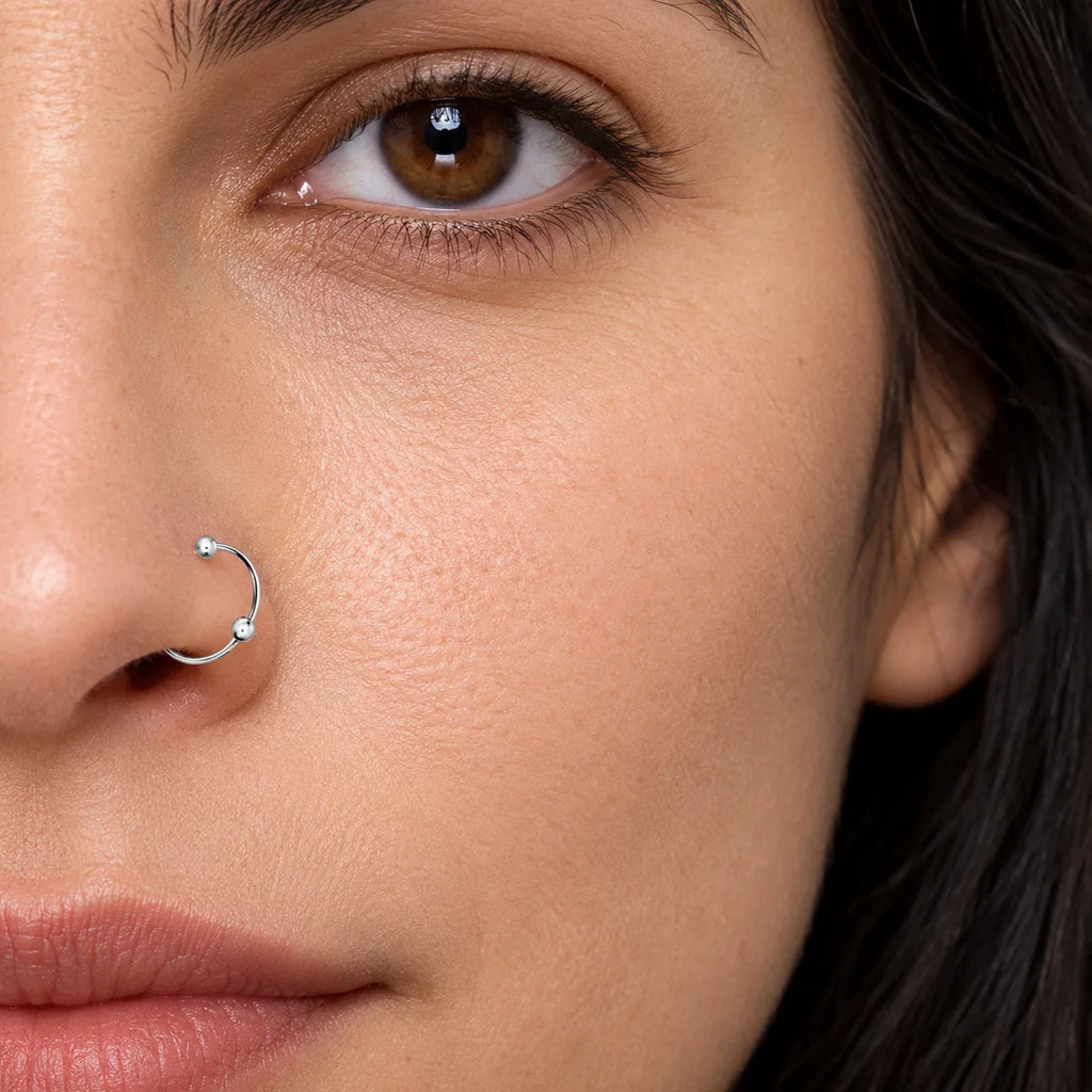 Fake Piercing Ring 925 Silber – Nase, Lippe & Ohr