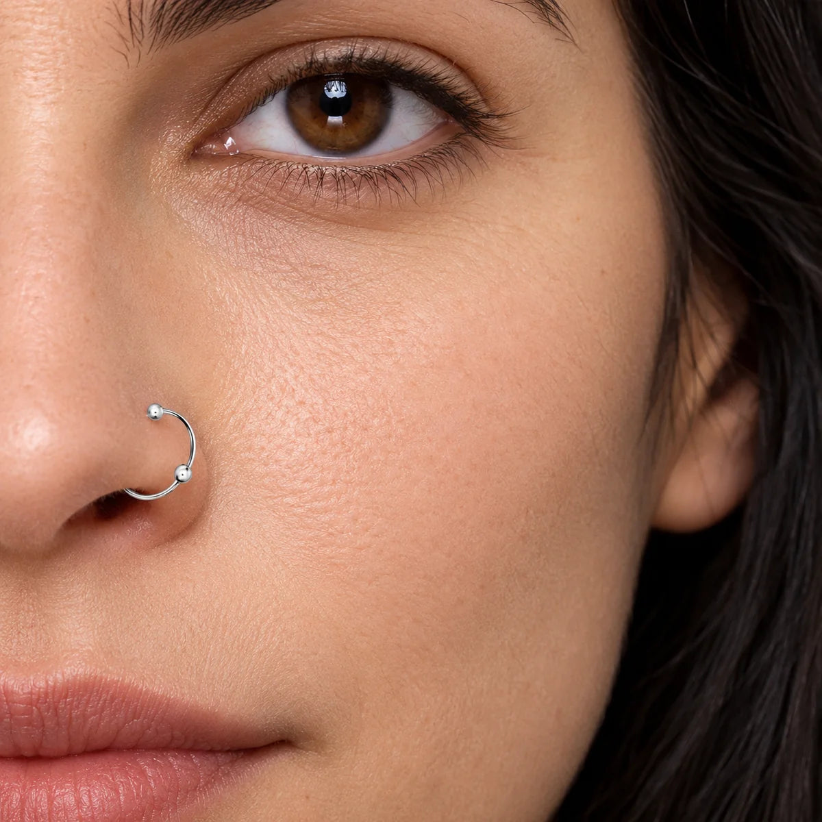 Fake Piercing Ring 925 Silber – Nase, Lippe & Ohr