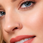 Piercing-Ring aus 925 Silber – Nasen-, Lippen- & Ohrpiercing, 18K vergoldet