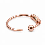 Eleganter Piercing-Ring aus 925 Sterling Silber – Nasen-, Lippen- & Ohrpiercing, 18K vergoldet