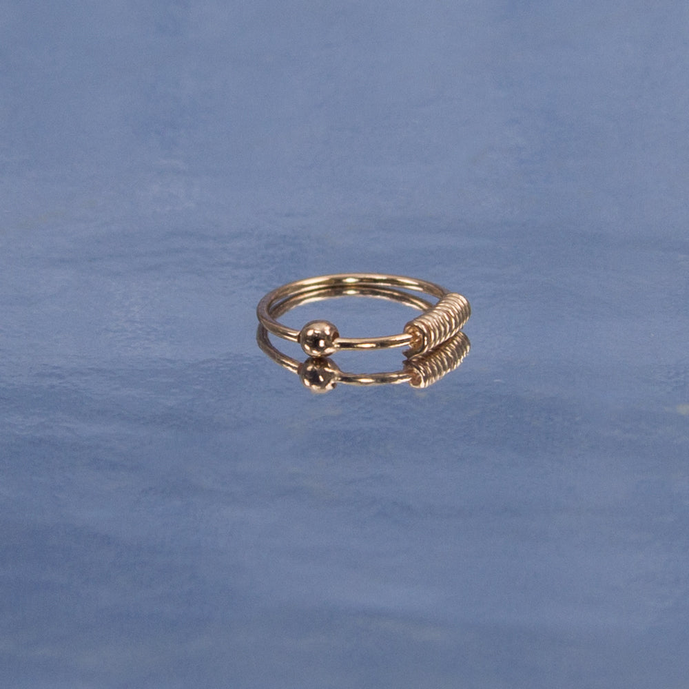 Eleganter Piercing-Ring aus 925 Sterling Silber – Nasen-, Lippen- & Ohrpiercing, 18K vergoldet