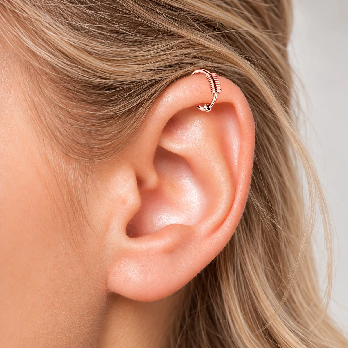 Piercing-Ring aus 925 Silber – Nasen-, Lippen- & Ohrpiercing, 18K vergoldet