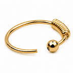 Eleganter Piercing-Ring aus 925 Sterling Silber vergoldet – Vielseitiger Ball Closure Schmuck