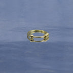 Eleganter Piercing-Ring aus 925 Sterling Silber vergoldet – Vielseitiger Ball Closure Schmuck
