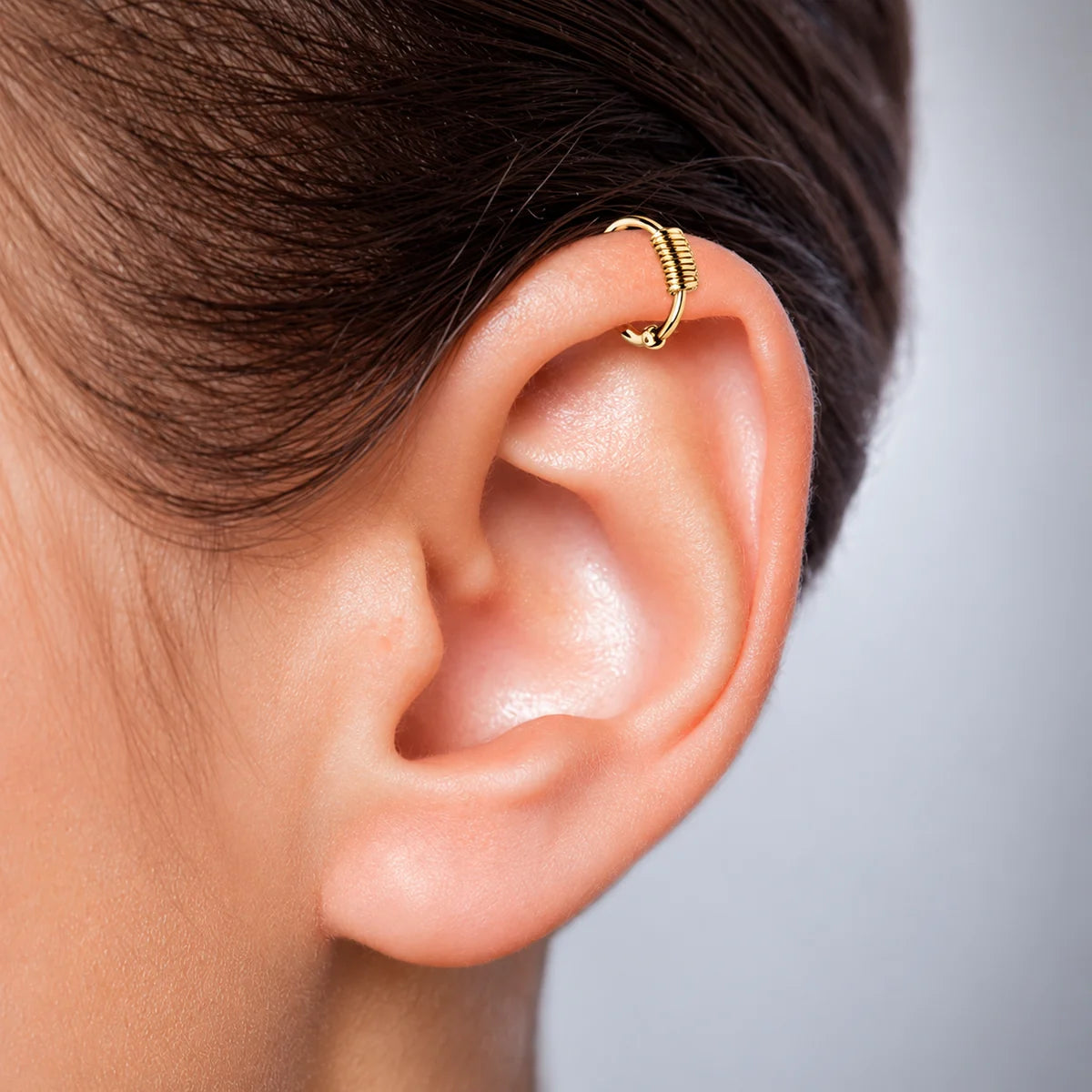 Eleganter Piercing-Ring aus 925 Sterling Silber vergoldet – Vielseitiger Ball Closure Schmuck