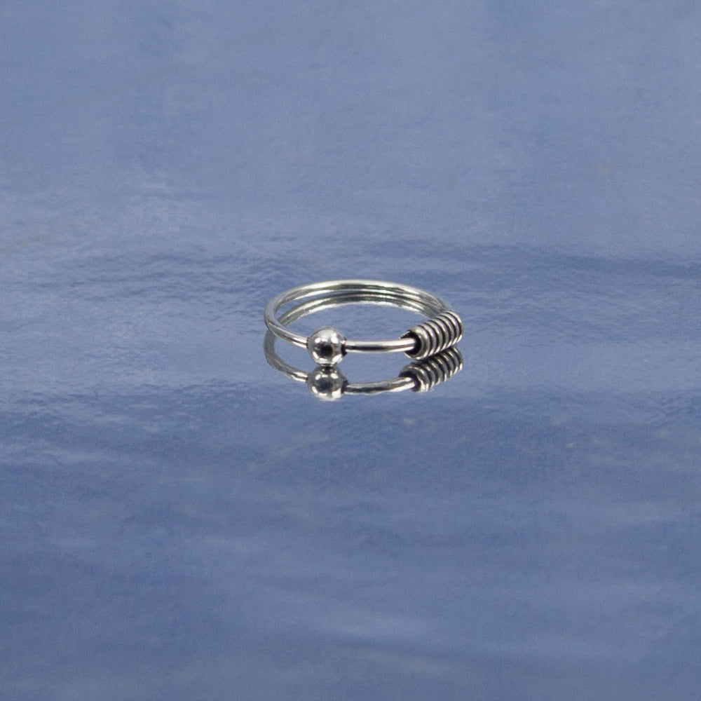 Eleganter Piercing-Ring aus 925 Sterling Silber – vielseitig tragbar als Nasen-, Ohr- oder Lippen