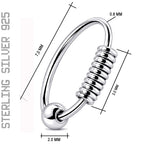 Eleganter Piercing-Ring aus 925 Sterling Silber – vielseitig tragbar als Nasen-, Ohr- oder Lippen