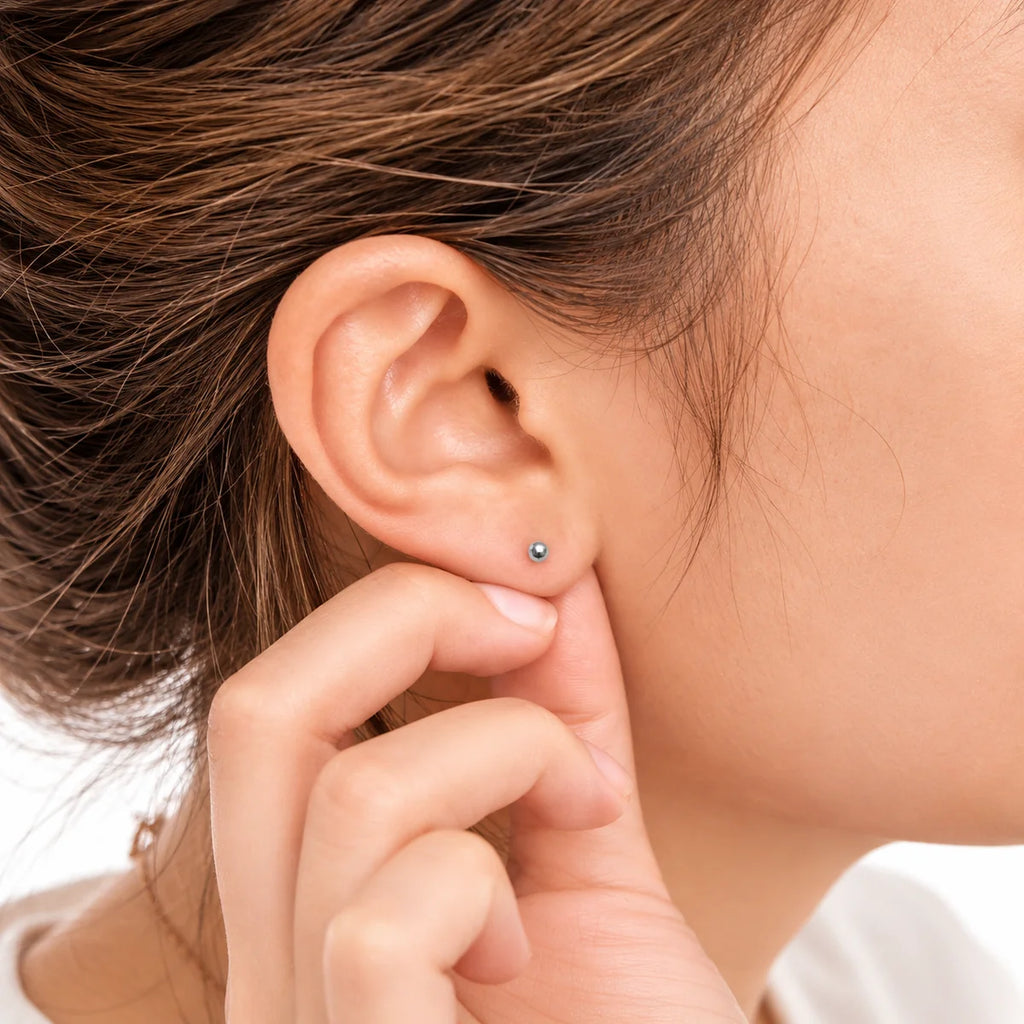 Eleganter 925 Sterling Silber Stecker – Handgefertigter Ohr- & Nasenpiercing, Designed in Germany