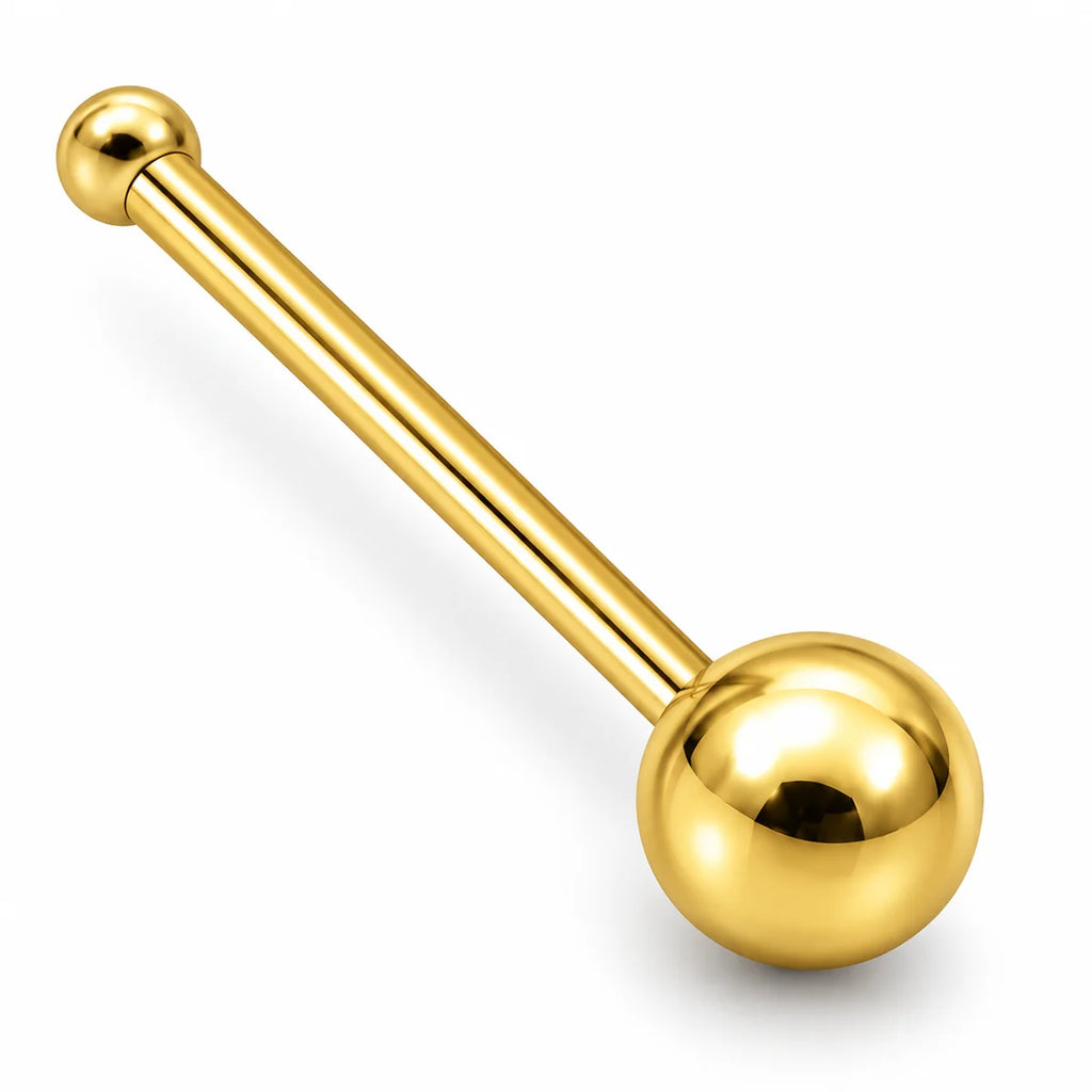 Eleganter 925er Sterling Silber Ohr- & Nasenstecker vergoldet – Hochglanz, handmade, hypoallergen