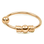 Eleganter 925er Silber Piercing-Ring vergoldet – Nasen-, Lippen- & Ohrschmuck | WILLYS JEWELLERY