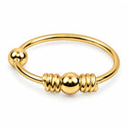 Eleganter 925er Silber Piercing-Ring vergoldet – Nasen-, Lippen- & Ohrschmuck | WILLYS JEWELLERY