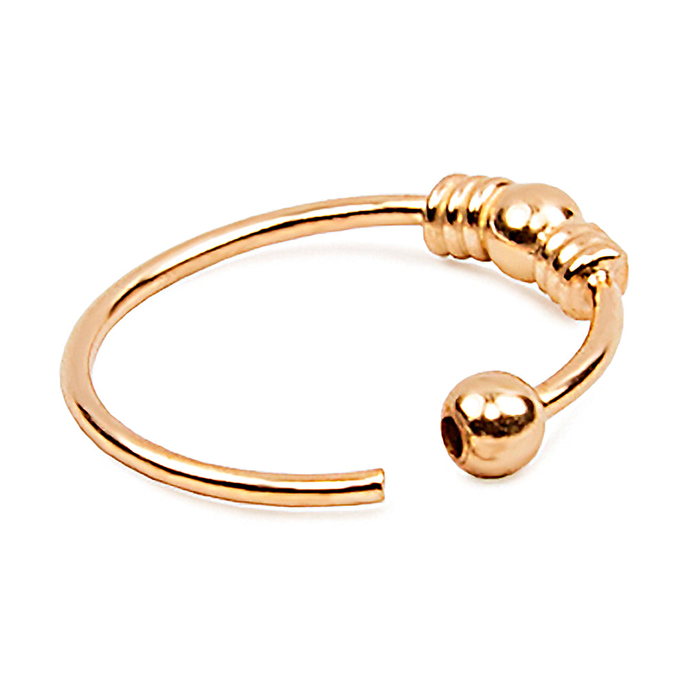 Eleganter 925er Silber Piercing-Ring vergoldet – Nasen-, Lippen- & Ohrschmuck | WILLYS JEWELLERY