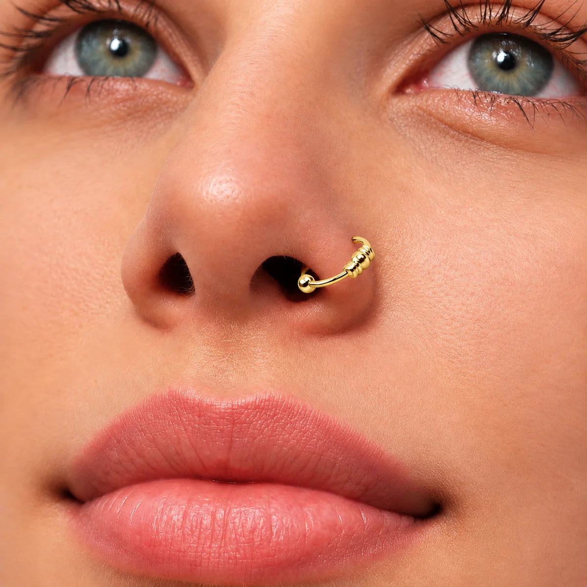 Eleganter 925er Silber Piercing-Ring vergoldet – Nasen-, Lippen- & Ohrschmuck | WILLYS JEWELLERY