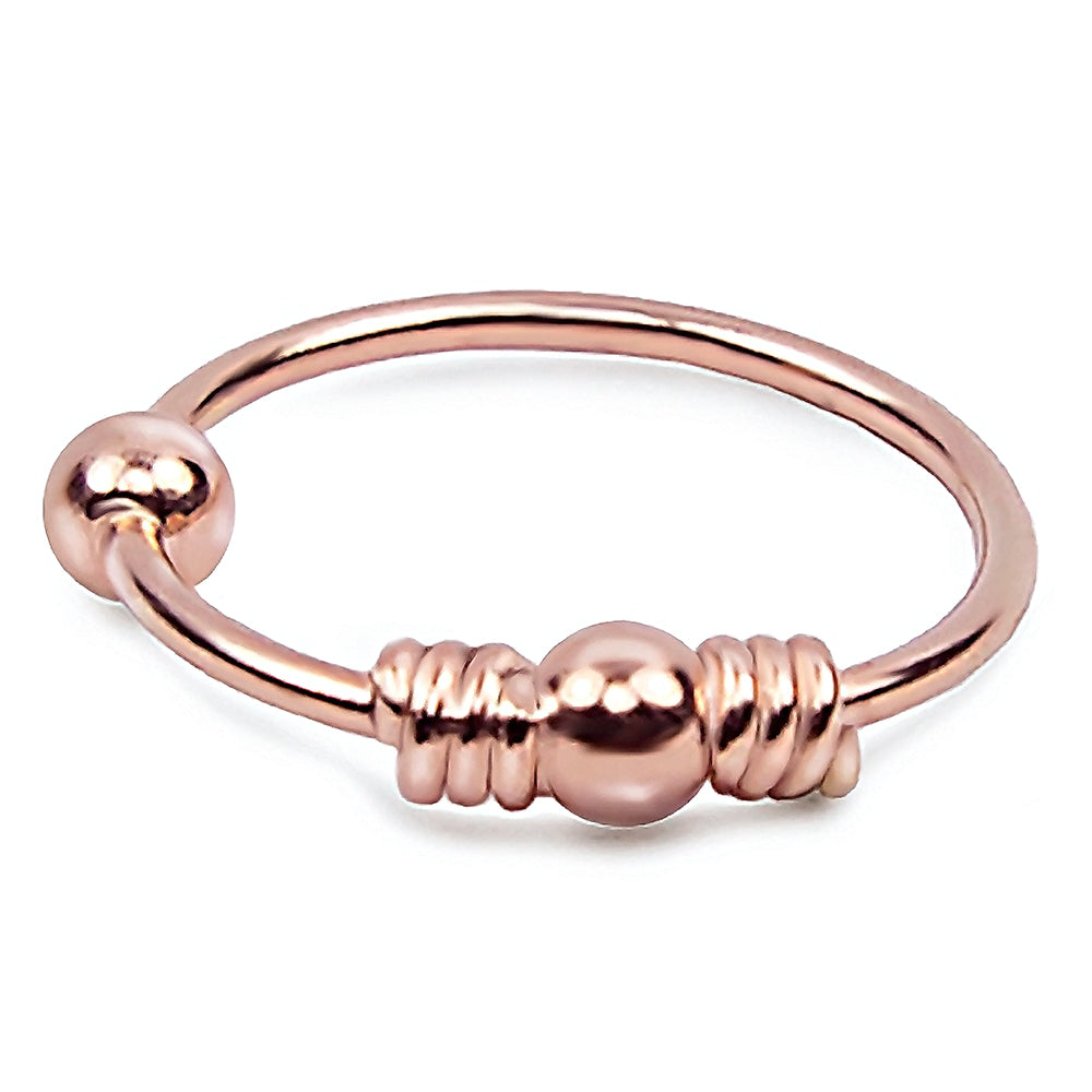 Eleganter Piercing-Ring aus 925 Silber, 18K vergoldet – Für Nase, Lippe & Ohr | WILLYS JEWELLERY