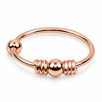 Eleganter Piercing-Ring aus 925 Silber, 18K vergoldet – Für Nase, Lippe & Ohr | WILLYS JEWELLERY