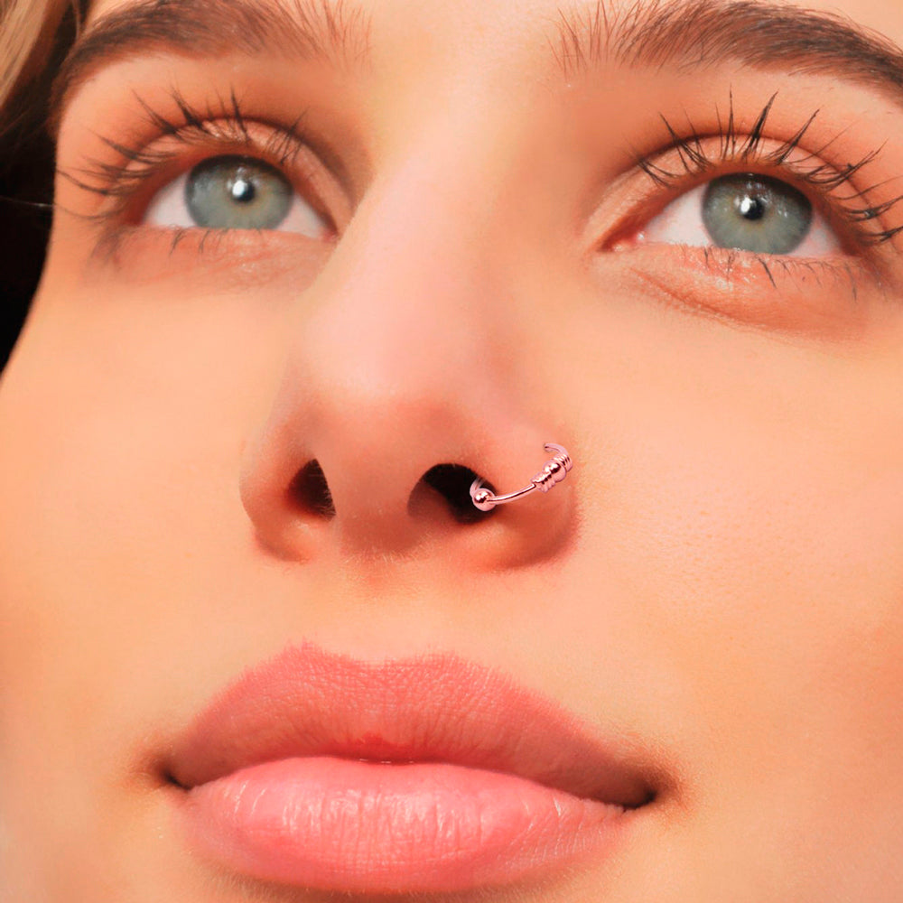 Eleganter Piercing-Ring aus 925 Silber, 18K vergoldet – Für Nase, Lippe & Ohr | WILLYS JEWELLERY