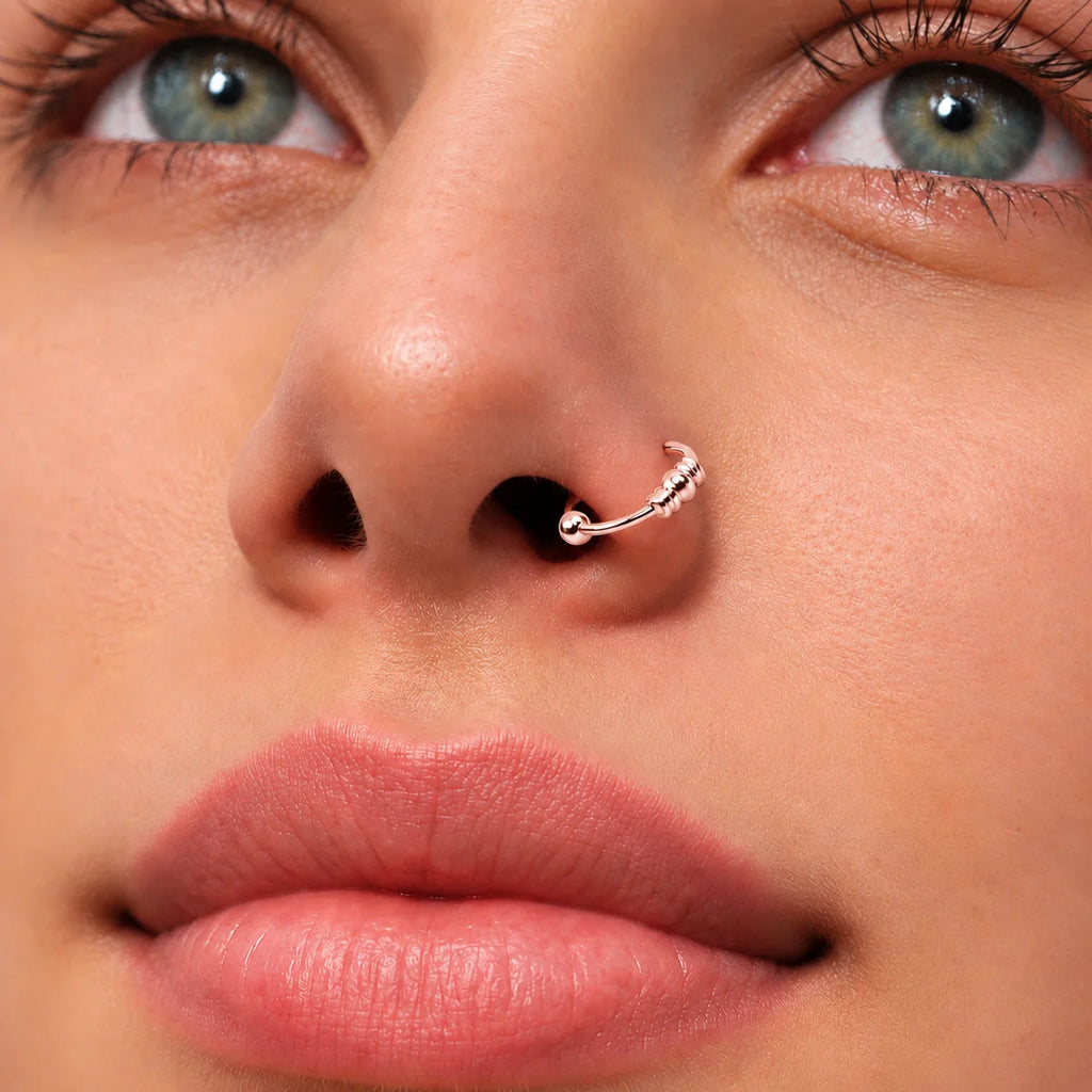 Eleganter Piercing-Ring aus 925 Silber, 18K vergoldet – Für Nase, Lippe & Ohr | WILLYS JEWELLERY