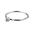 925 Silber Piercing Ring mit Zirkonia – Edler Ohr- & Nasenschmuck, wasserabweisend, poliert | WILLYS JEWELLERY