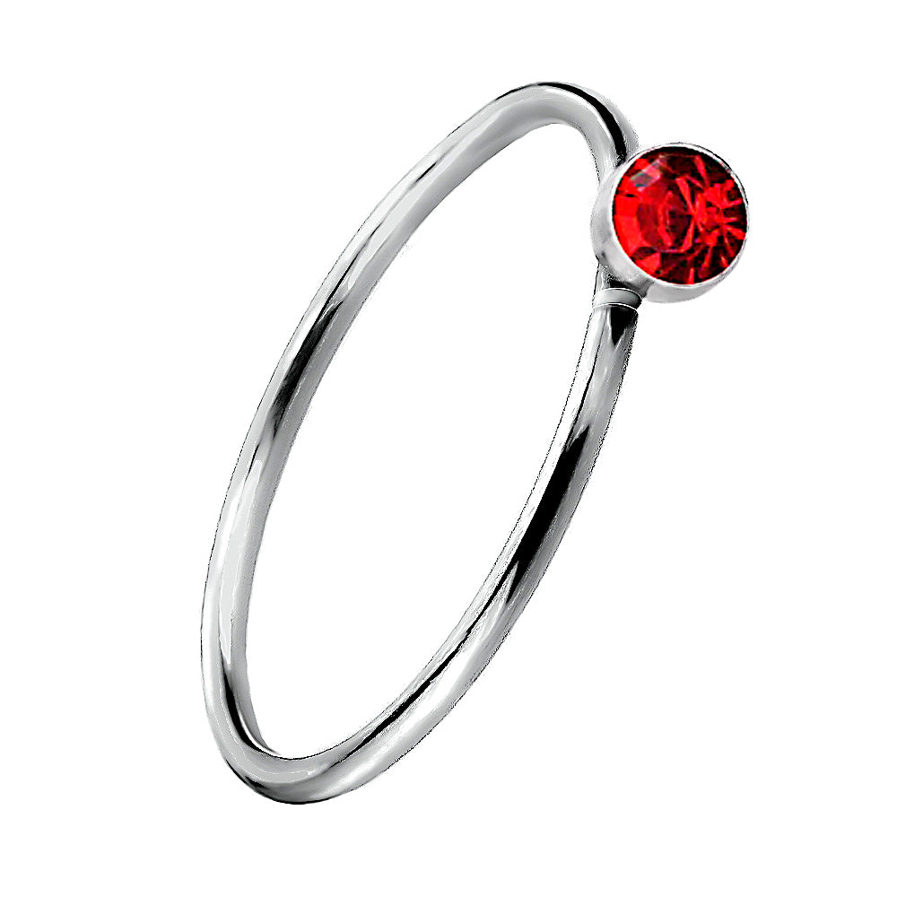 925 Silber Piercing Ring mit Zirkonia – Edler Ohr- & Nasenschmuck
