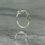 Eleganter 925 Sterling Silber Piercing Ring – Nasen-, Ohr- & Lippenring mit Kugelverschluss