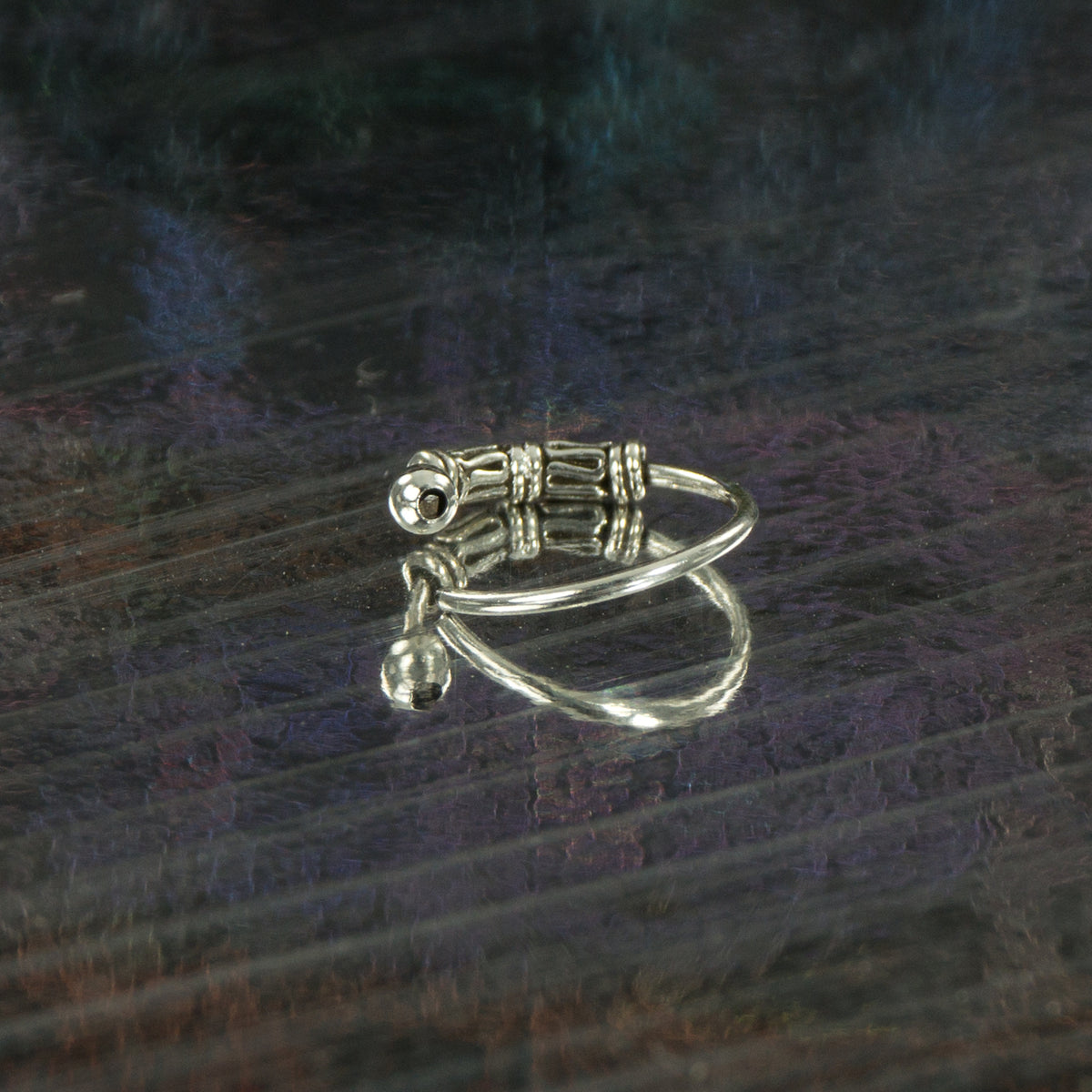 Eleganter 925 Sterling Silber Piercing Ring – Nasen-, Ohr- & Lippenring mit Kugelverschluss