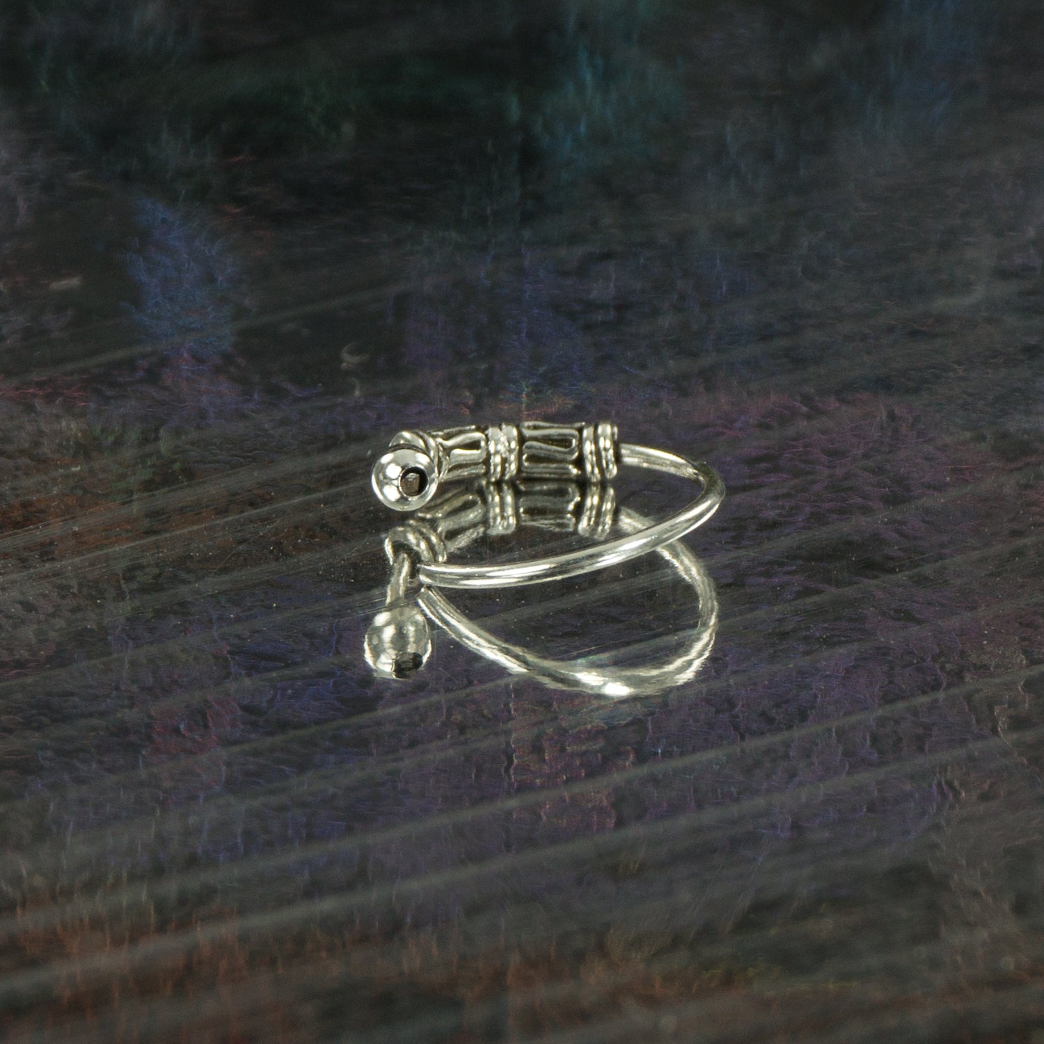 Eleganter 925 Sterling Silber Piercing Ring – Nasen-, Ohr- & Lippenring mit Kugelverschluss