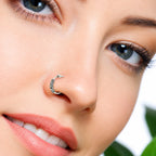 Eleganter 925 Sterling Silber Piercing Ring – Nasen-, Ohr- & Lippenring mit Kugelverschluss