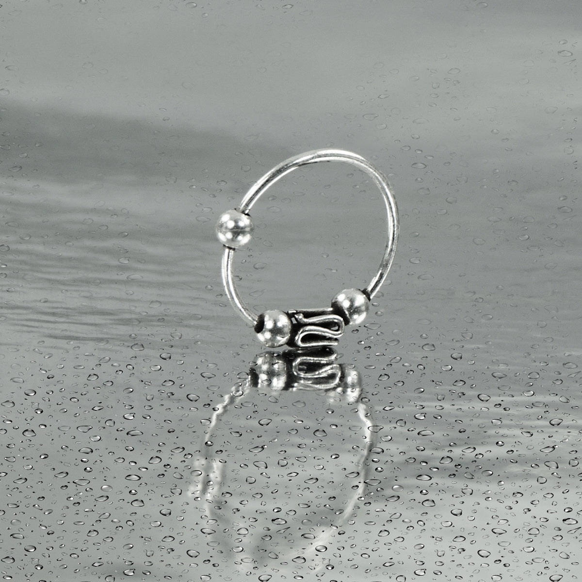 Eleganter 925 Sterling Silber Piercing-Ring –vielseitiger Ball Closure Schmuck für Nase, Ohr & Lippe