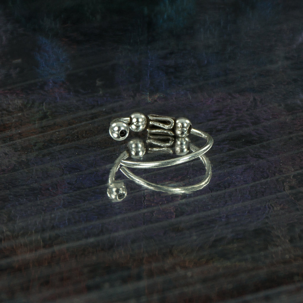 Eleganter 925 Sterling Silber Piercing-Ring –vielseitiger Ball Closure Schmuck für Nase, Ohr & Lippe