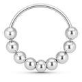 925 Sterling Silber Piercing Ring Set – Nasen-, Ohr- & Lippenringe, 9-teilig, Ball Closure Design | WILLYS JEWELLERY